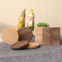 원목 우드 나무 컵받침 티 코스터 커피 홀더 (E타입) 잔받침 컵받침 아크릴 차받침 원목 종이 우드, 쿠팡 본상품선택