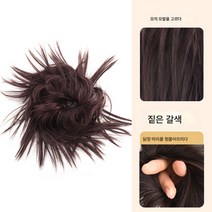 가발 여자 완자 머리 헝클어진 게으른 사람 올림머리 봉숭아 봉오리 닭장 머리 가발 고리 포니테일 땋은 머리 가발 가방, 색깔8, 하나