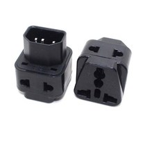 매립콘센트 산업용 노출 리미티드 압착단자 IEC 320 C14 UPS 전원 커넥터 플러그 10A 250V 범용 암 AU/US/, 01 Black