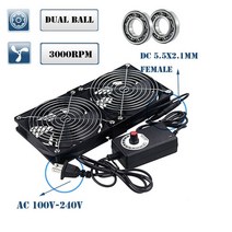 해바라기열풍기히터 산업용 히팅기 등유공업용현장난로 컨트롤러와 120mm 3000RPM 팬 냉각 12cm 12V 220V Btc 기계 섀시 워크 스테이션 캐비닛 라디에이터 서버, [01] 4 Fans Hydraulic, [01] USA Plug