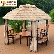 원형 통나무집 원두막 농막 파고라 방갈로, 직경 3미터(+ 천)