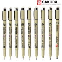 [사쿠라] 피그마마이크론 중성펜 흑색 XSDK - 종류선택, MICRON-08