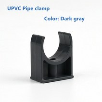 수도배관 보온재 1pc i.d 2063mm 짙은 회색 upvc 직접 90도 팔꿈치 수족관 정원 관개 티 워터 튜브 조인트 피팅 pvc 파이프 엔드 캡, 32mm, 파이프 클램프