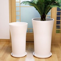 도희네화분 대형 나팔 원형화분 가볍고 견고한 FRP 대형화분 학교 관공서 어린이집화분 백자화분, 대형 나팔 원형분(대)(기본받침형)