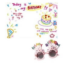 올리브파티 생일빔 미니빔 빔프로젝터 생일파티용품 생일안경 세트, 체리케이크