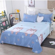 라지킹침대 침대 시트 홈 섬유 현대 폴리 에스터 코튼 플랫 싱글 퀸 킹 사이즈 커버 베개 케이스 주문 필요, Bedsheet 230x250cm, [04] 04