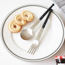 감성 브런치 카페 디저트포크 스푼 스텐 케이크포크 업소용 과일 심플 fork 식기 가게, 디저트스푼 화이트
