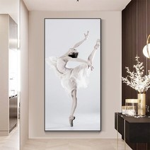 무용 학원 교습소 장식 개업선물 발레 액자 그림 벽화, 우아한 골드 프레임, A -(코튼린넨오일캔버스)