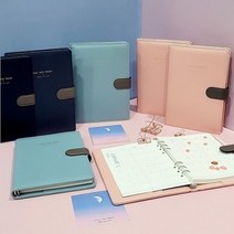 오너클랜 꼼꼬미 캔디 6공 다이어리 가죽 다꾸 시스템 DIARY_WAE86A5, 매트블랙