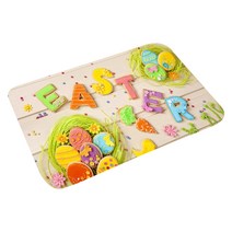 세척 가능한 도어 매트 부활절 토끼 알 안티 슬립 매트 장식 바닥 매트 40x60cm 입구 욕실 도어 매트, 10