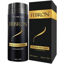 새치커버틴트 스틱 컨실러 쿠션 흑채 FEBRON 모발 섬유 가늘어지는 모발용 DARK BROWN 여성용 남성용 헤어 파우더 볼류마이징 기반 감지 불가 내츄럴 대머리 필러 30 그램, 1.05온스(1팩), 어두운 갈색