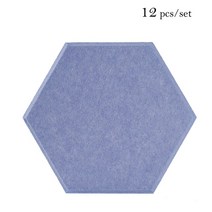 방음 벽 패널 12 개 홈 스튜디오 소음 데코 문/침실 흡음 액세서리, [02] Large hexagon, [15] 38-Water gray, [04] 1.2cm High density