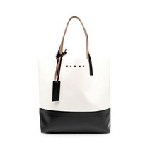 22FW MARNI 투톤 로고 쇼퍼백 화이트/핑크 SHMP0081A0 P3572