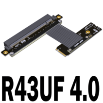 M.2 NVMe-PCI E X16 4.0 확장 어댑터 점퍼 (GPU 그래픽 비디오 카드 용) 케이블 (M-키 SSD), 80cm, R43UF-4.0