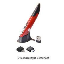 펜마우스 2.4G 무선 블루투스 버티컬 노트북 마우스 손목보호 온라인 강의 타블렛 pc 마우스펜 모양의 스타일러스 usb 데스크탑 태블릿 용 1600dpi, 옵션 4