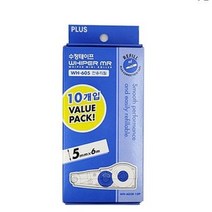 플러스 수정테이프 리필 WH-605R-10P 화이퍼 전용 낱개 10개입, 1박스10개입, WH-605R-10P 리필
