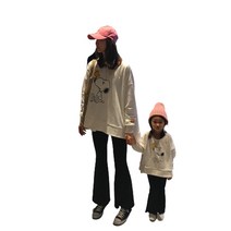 부츠컷 컷팅 팬츠 기모 모녀룩 맘커플 엄마랑 가을 티셔츠 엄마랑 딸 아동 유야 키즈 겨울