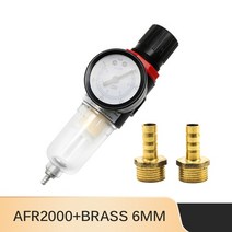 에어 레귤레이터 1pc afr-2000 공압 필터 공기 처리 장치 압력 조절기 압축기 감소 밸브 오일 물 분리 afr2000 게이지, afr-2000 w bt 6