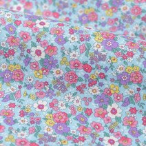 플로럴 패브릭 플라워 코튼 프린트 포플린 퀼트 의류 패치 워크 모슬린 재봉 액세서리 린넨코튼원단, 0.5mX1.4m, 21 J022