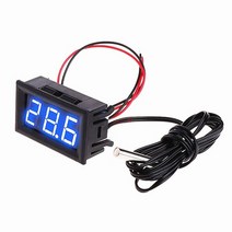 DC 12v 디지털 LED 온도계 자동차 온도 모니터 패널 미터, 02 파란