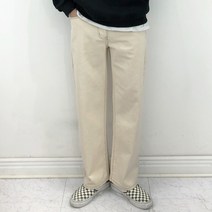 베로핏 남자 코튼 세미 와이드 크림진