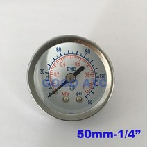 SMC Airtac 유형 공압 미니 공기 압력 게이지 철 플라스틱 포트 1/8 "1/4" 조절기 150psi/10bar/, 150psi-1 4