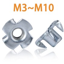 우드블라인드 거실 베란다 암막 창문 롤스크린 4개의 발톱 너트 30/20/10 개 M3 M4M5M6 M8 M10 두꺼운 강철