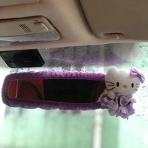 백미러 사이드미러 자동차 백미러 커버 귀여운 고양이 돼지 팬더 인테리어 장식 여성용 심플 플러시 액세서리, 03 주황색