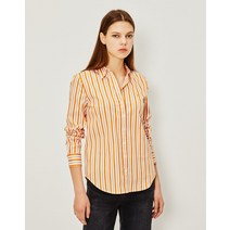 22SS 오렌지 스트라이프 면혼방 긴팔셔츠 HSSH2AC10O2