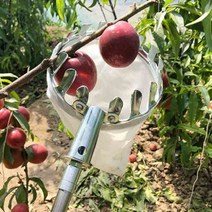 감따는 기구 도구 열매 사과 따기 장대 수확기 과일 따는 강철 집게 밤따기 면포 감따기망, 직경 14cm