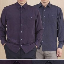 봄 가을 중년 남성 빅사이즈 포켓 긴팔 셔츠 남방