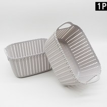 라탄패턴 수납박스 회색, 7개