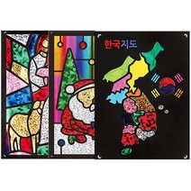 (유니아트) 포일아트 모음 1인용 스테인드글라스, 산타