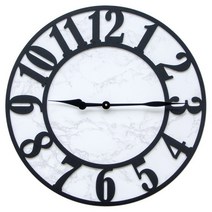 블랙심플숫자 초대형 인테리어 벽시계 화이트 마블