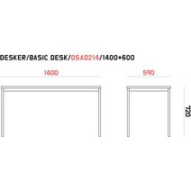 카이젠스 데스커 DSAD214 베이직 책상(BASIC DESK) 1400*600 맞춤제작 가죽매트 DSK-13, 파스텔핑크