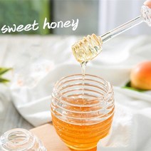 허니디스펜서 꿀스푼 허니디퍼 꿀뜨개 265ml 투명 꿀벌 꿀 항아리 교반 막대 숟가락 꿀 주스 잼 항아리 스틱 딥 홈 주방 꿀 시럽 용기 냄비, 없음