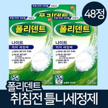 폴리덴트 취침전 의치 틀니세정제 48정 3개, 1개