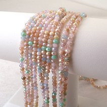 [2-376-03]크리스탈 론델컷 3mm 파스텔 OP 1줄(약120~125개)