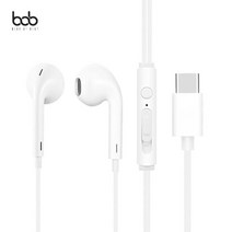bob C타입 컬러 이어폰 UERC-001 Type-C샤오미 화웨이, C타입이어폰(UERC001)_화이트(노트10호환X)
