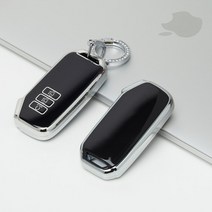 디브올 기아 셀토스 K5 K8 스포트지 쏘렌토 EV6 카니발 5버튼 7버튼 9버튼 스마트키 케이스+전화번호키링 세트, 실버블랙