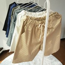제니유 FITs 여름 린넨 밴딩 5부 반바지 빅사이즈 여성의류