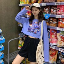 raondaon 커스텀 단체 티셔츠 오버핏 상의 패션코디 캐릭터 커플 여성 긴팔 무지 9W93406D