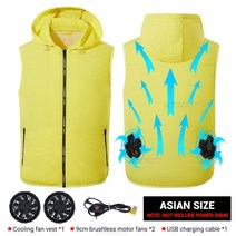 냉감조끼 선풍기조끼 냉조끼 냉방조끼 냉풍조끼 아이스조끼 쿨조끼 얼음조끼 냉감티, F88001 옐로우, L