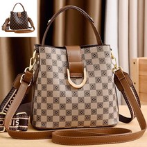 여성 대용량 물통 가방 모던 프린트 숄더백 크로스 토트백