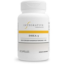 통합 치료제 dhea-5 - 부신 및 갑상선 기능 지원 보조제 - 여성 및 남성용 - 글루텐 프리 - 유제품 프리 - 비건 - 캡슐 60개