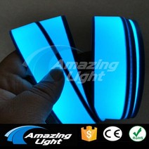 새로운 도착 3cm x 100cm 흰색 유연한 EL 스트립 전계 발광 테이프 DC12V 인버터와 led 라이트 네온 테이프, blue 3x200cm
