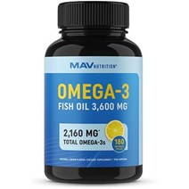 오메가 3 피쉬 오일 | 고효능 트리플 스트렝스 | 2 000mg 이상의 오메가-3 지방산 | EPA 1 200mg 이상 + DHA 800mg 이상 | 베스트 에센셜 /Fish Oil, 1-180 Count (Pack of 1)