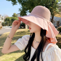 통기성 좋은 예쁜 여성 모자 챙 넓은 데이트 나들이 모자 햇빛 자외선차단 햇