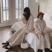 [마이단골] 바바라니트집업 엄마랑아이랑커플룩 아동상의 모녀코디 크롭 데일리룩