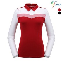 LPGA 여성 패턴배색 포인트 제에리 티셔츠 L184TS662P